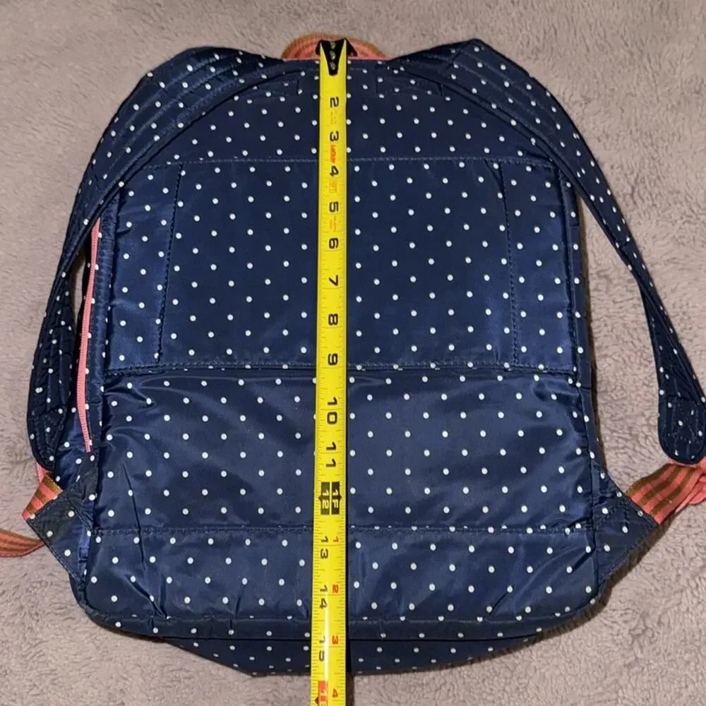 Matilda Jane 435 Backpack Navy Blue Polka Dot Striped